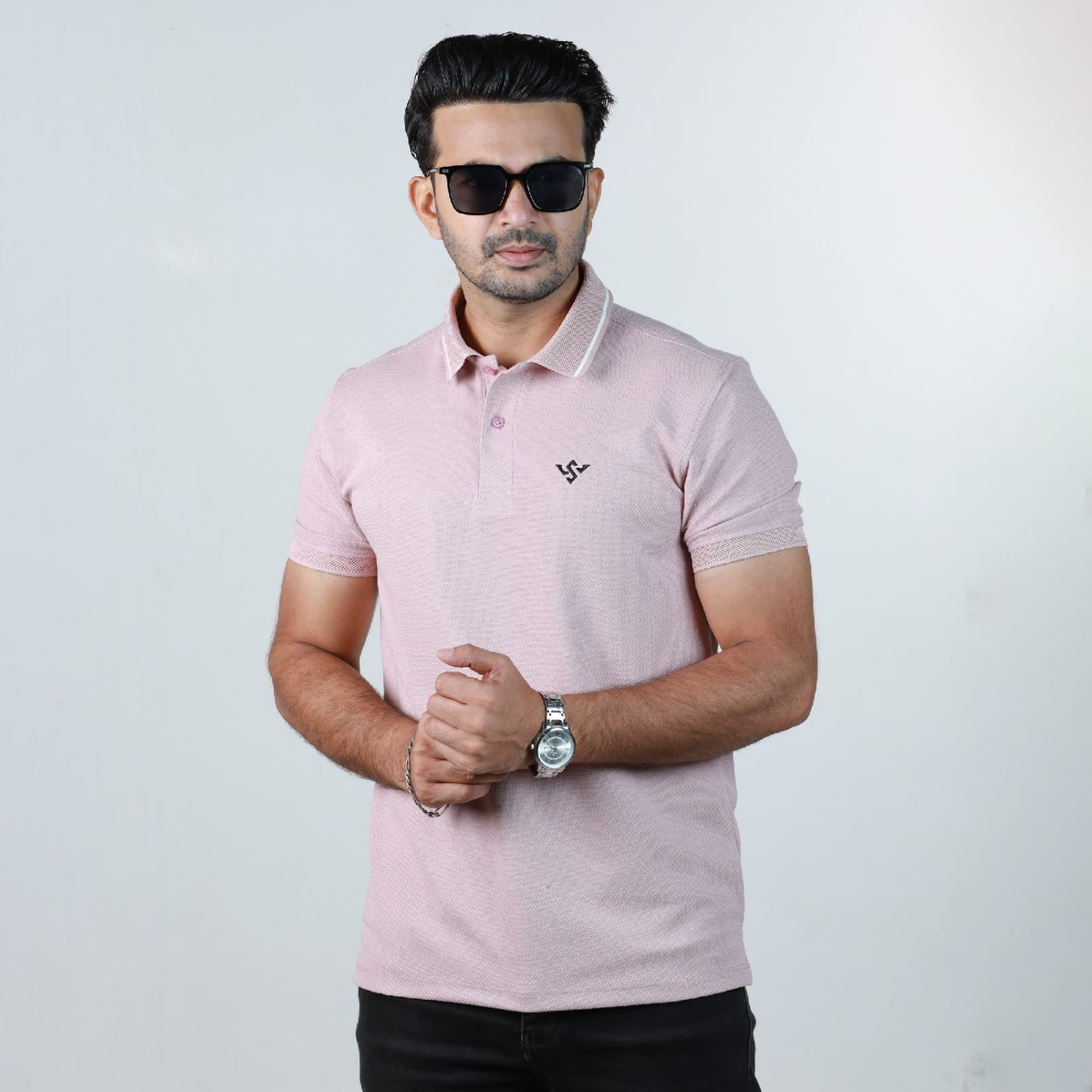Premium Polo T-Shirt-Light Pink