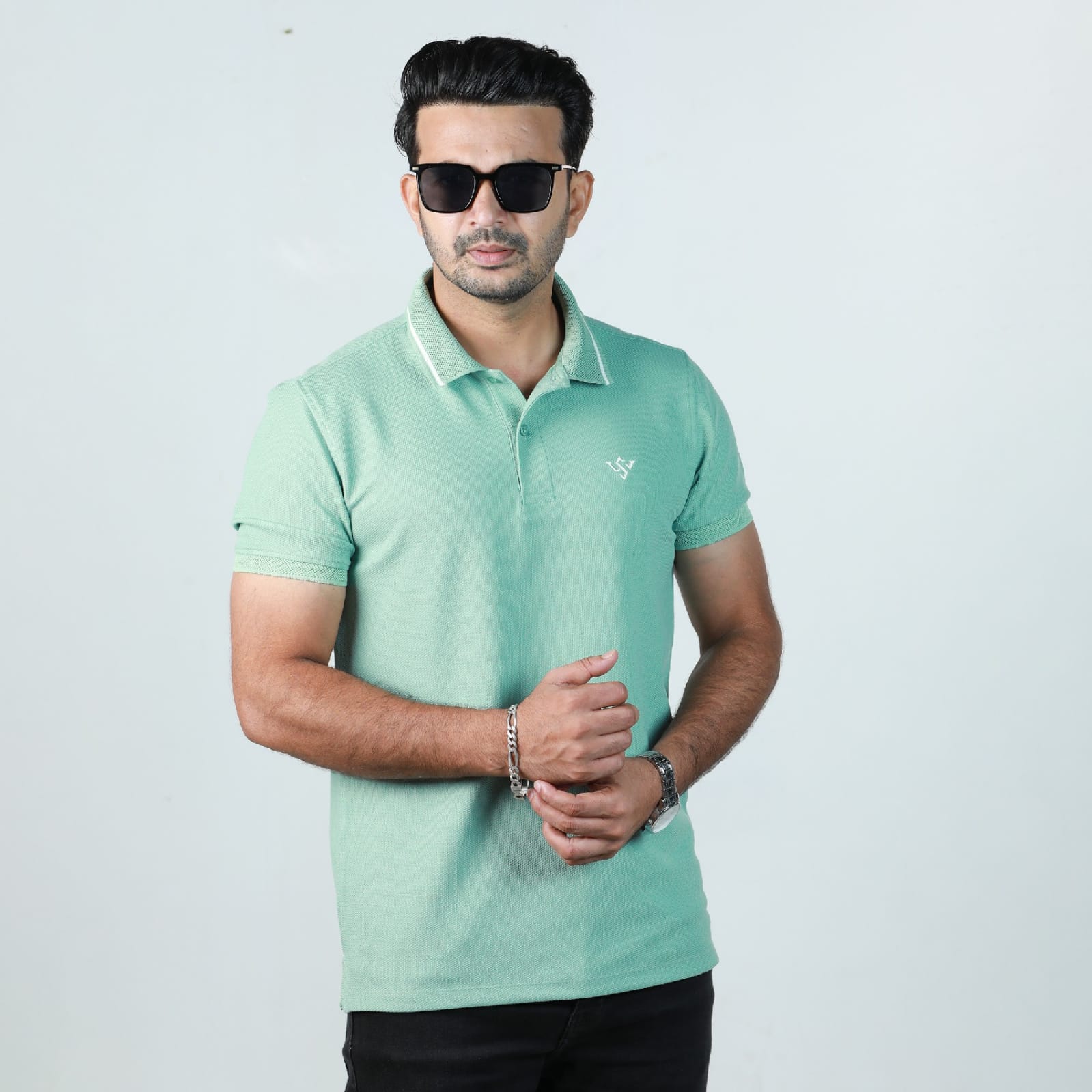 Premium Polo T-Shirt-Pista Green