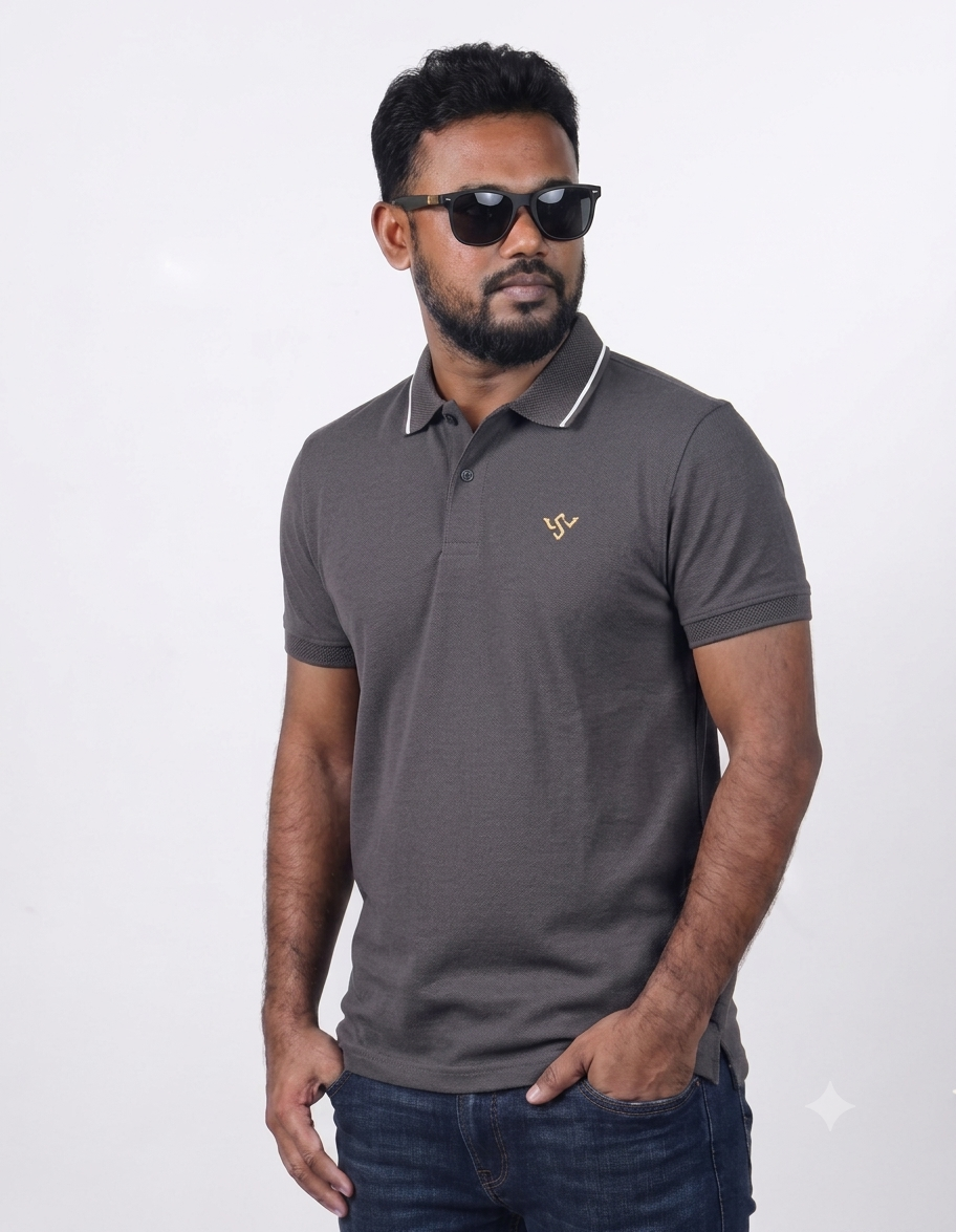 Premium Polo T-Shirt-Ash